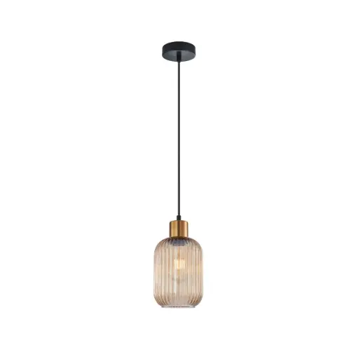 [LAM-KAS-DI-609-AM-Z] LAMPARA COLGANTE E27 14X10 CM C/ AMBAR REF. DI-609-SM-Z MARCA KASALIGHT / ARTIG LIGHT