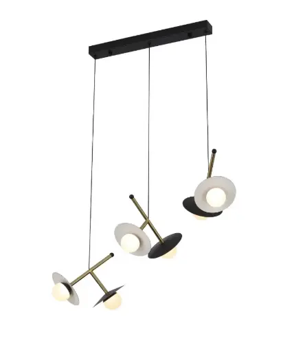 [LAM-KAS-DI-657-BK-30K-Z] LAMPARA COLGANTE 18W 3000K 75X20X120 CM C/ NEGRO REF. DI-657-BK-30K-Z MARCA KASALIGHT / ARTIG LIGHT
