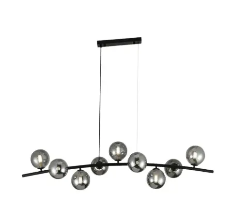 [LAM-KAS-DI-673-BK-Z] LAMPARA COLGANTE G9 9 LUCES 12X28X90 CM C/ NEGRO - MADERA REF. DI-673-BK-Z MARCA KASALIGHT / ARTIG LIGHT