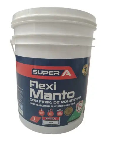 [PIN-SUP-003015] PINTURA ELASTOMERICA IMPERMEABI. FLEXI MANTO ( CON FIBRA DE POLIESTER ) COLOR ROJO CUÑETE (18.92 L) REF. 01400101003015 MARCA SUPER A