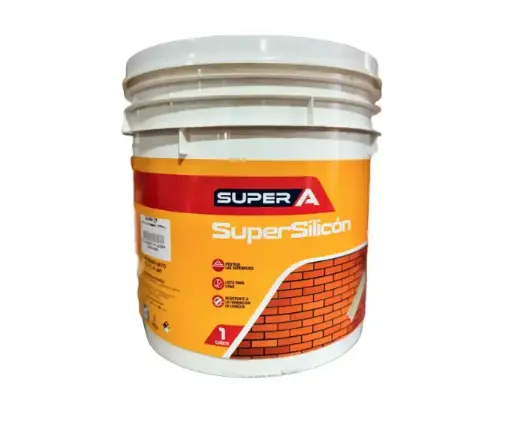[SIL-SUP-01999-PAILA] SILICON IMPERMEABILIZANTE SUPER SILICON MATE PAILA 4 GLN 15.12 LTS FACHADA Y TECHO REF. MARCA SUPER