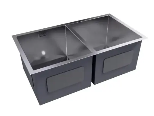[FRE-NOV-NVFRG1225] FREGADERO 2 TINA ACERO INOX TOPE / EMPOTRAR 80 X 45 X 23 CM C/ SIFON + DESAGUE MOD. KITCHEN-PRO Z REF. NVFRG1225 MARCA NOVA