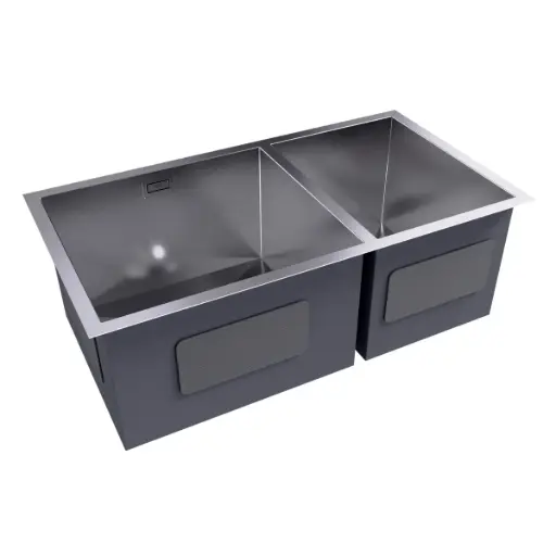 [FRE-NOV-NVFRG1224] FREGADERO 2 TINA ACERO INOX TOPE / EMPOTRAR 83 X 45 X 23 CM SATINADO MOD. KITCHEN-PRO Z 60/40 C/ SIFON + DESAGUE REF. NVFRG1224 MARCA NOVA