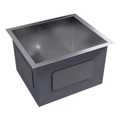 [FRE-NOV-NVFRG1223] FREGADERO 1 TINA ACERO INOX TOPE / EMPOTRAR 45 X 40 X 23 CM SATINADO MOD. KITCHEN-PRO Z C/ SIFON + DESAGUE REF. NVFRG1223 MARCA NOVA