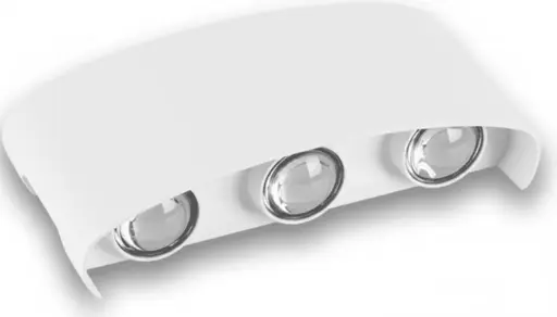 [APL-LUC-LP4130-B] APLIQUE DECORATIVO 6 W 3000 K 150 X 75 X 42 MM IP65 ALUMINIO BLANCO 100-240 V REF. LP4130-B COD.80001062  LUCERNA 