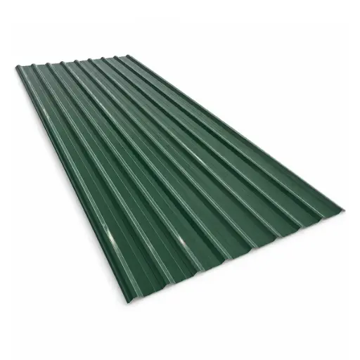 [LAM-VEN-ACGRAVB270600] LAMINA DE TECHO ARQUICOLOR EXT. VERDE / INT. BLANCO ACERO GALV. CANAL TRAPEZOIDAL / CUADRADO 6 MTS X 1.06 MTS ESPESOR 0,27 MM UTIL 1 MTS ( BRILLANTE ) VENCOR 