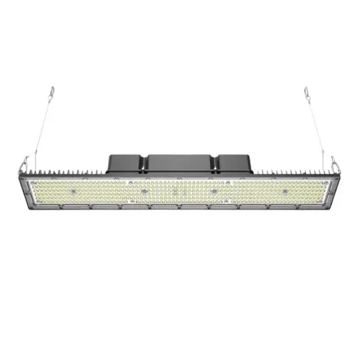 [LAM-LUC-LINEAL9EN1] LAMPARA HIGH BAY RECTANGULAR LINEAL LED 3 TONOS 200W-3000K / 150W-4000K / 100W-6500K 140LM X W 120 X 70 X 22,50 CM 100-305V IP65 ( INCLUYE 2 GUAYA + 2 SOPORTE SUPERF.) C/NEGRO REF. LINEAL9EN1 COD. 31059044 / 505848 UFO LUCERNA