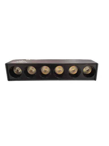 [LAM-ILU-LS201] LAMPARA LED LINEAL MULTISPOT 6W 48V 3CCT 2.2 X 10.8 CM IP20 600LM NEGRO P/RIEL MAGNET. REF. LS201 MARCA ILUMINAK