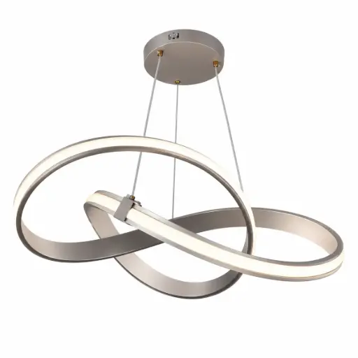[LAM-ZAX-2143] LAMPARA COLGANTE DECORATIVA CINTA INFINITO SMART 108 W 3CCT 85-265V 59 X 21 CM COLOR CAFE COD. 2143 REF. 03-1257 MARCA ZAXON