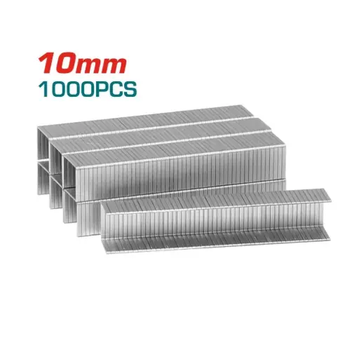 [GRA-TOT-THT39101] CAJA DE GRAPAS PARA TRABAJO PESADO 10 X 0.7 MM 1000 PZAS P/GRAPADORAS THT31141 REF. THT39101 MARCA TOTAL TOOLS