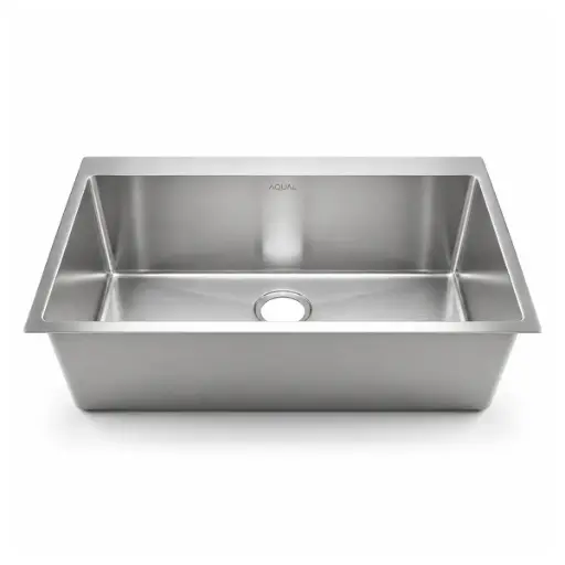 [FRE-AQU-FSS-0260] FREGADERO 1 TINA ACERO INOX SOBRE TOPE 83 X 53 X 25.4 CM SATINADO C/ SIFON + DESAGUE SIN CAJA REF. FSS-0260 MARCA AQUAL