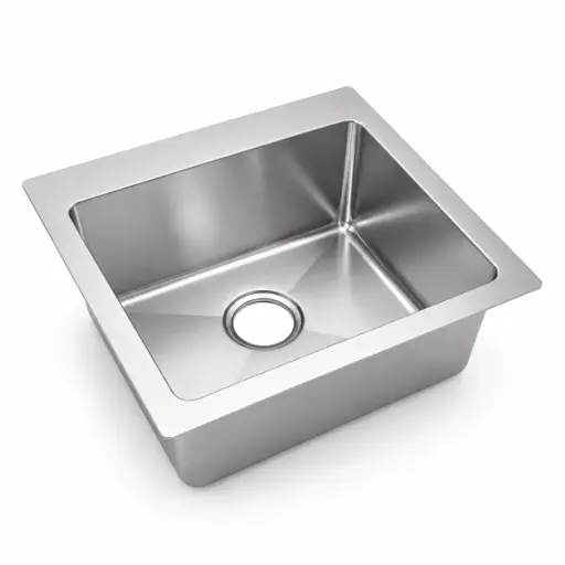 [FRE-AQU-FSS-0256] FREGADERO 1 TINA ACERO INOX SOBRE TOPE 40 X 40 X 22 CM SATINADO C/ SIFON + DESAGUE SIN CAJA REF. FSS-0256 MARCA AQUAL