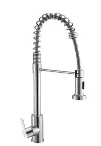 [GRI-UNI-GRI-600C] GRIFERIA MONOMANDO ALTO P/ FREGADERO ACERO INOX ROCIADOR EXTRAIBLE CROMADO REF GRI-600C MARCA UNIQUE
