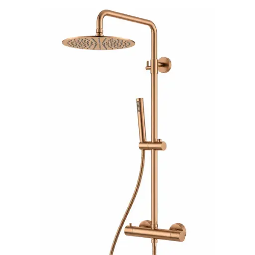 [GRI-EUR-DUC-005] BARRA DE DUCHA TERMOSTATICA 2 FUNCIONES 77 CM COLOR GOLD ROSE REF. DUC-005 MARCA EUROPA