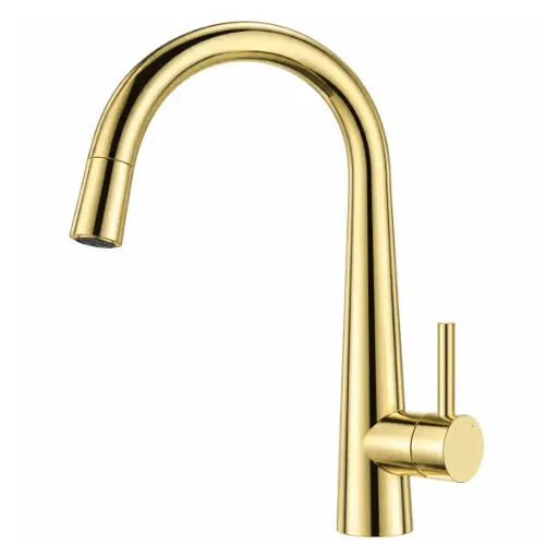 [GRI-EUR-GRICOC-016] GRIFERIA FREGADERO MONOMANDO EXTRAIBLE MOD. MARBELLA ACABADO GOLD SATINADO REF. GRICOC-016 MARCA EUROPA