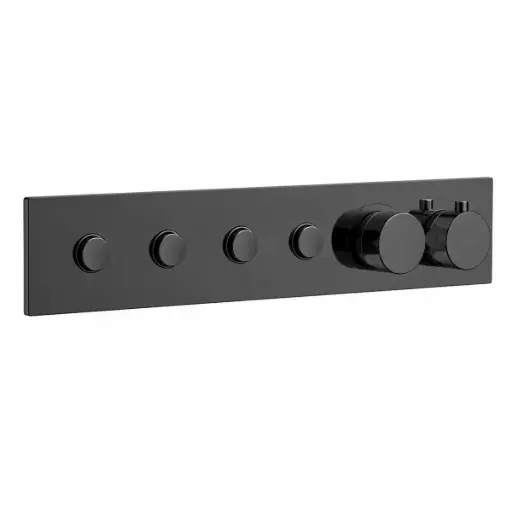 [MON-ERU-GRUDU-044] MONOMANDO / MEZCLADOR / MIXER TERMOSTATICO C/ PULSADOR 4 FUNCIONES COLOR NEGRO MATE REF. GRUDU-044 MARCA EUROPA