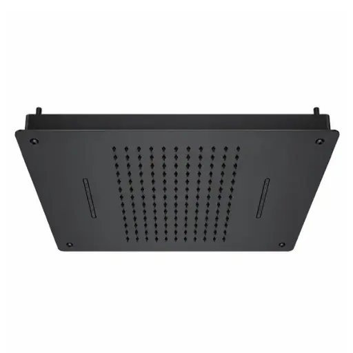 [DUC-EUR-FURO-002] DUCHA / REGADERA CUADRADA PARA EMPOTRAR DE TECHO 60 X 40 CM 2 FUNCIONES CASCADA / LLUVIA MOD. FURORE COLOR NEGRO MATE REF. FURO-002 MARCA EUROPA