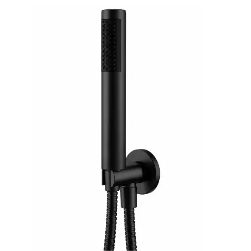 [DUC-EUR-TELE-009] DUCHA TELEFONO TUBULAR METALICA NEGRO MOD. TOLEDO CON CANILLA SIN LLAVE REF. TELE-001 MARCA EUROPA