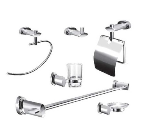 [ACC-MET-DAM4906M] ACCESORIOS DE BAÑO SET DE 6 PZAS REF. DAM4906M MARCA METALES ALEADOS