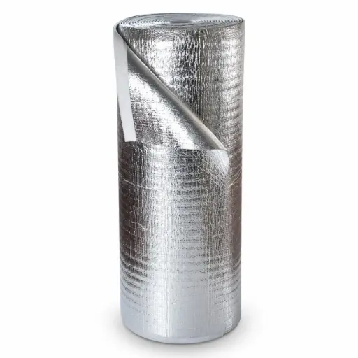 [AIS-PRO-AD-3MMX20] AISLANTE TERMICO POLIETILENO + DOBLE CARA DE ALUMINIO PURO 3 MM X 1,22 MTS X 20 MTS C/GRADA PRODEX