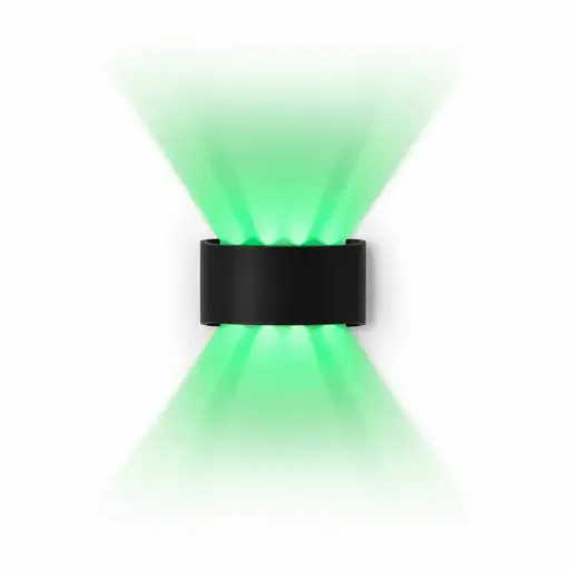 [APL-ILU-AHY8026R] APLIQUE DE PARED BLAZE 6W RGB 85-265V IP65 COLOR NEGRO REF. AHY8026R MARCA ILUMINAK