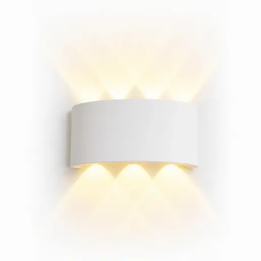 [APL-ILU-HY8013W3T] APLIQUE DE PARED CURVED 4W 3 TONOS 85-265V IP65 BLANCO REF. HY8013W3T MARCA ILUMINAK