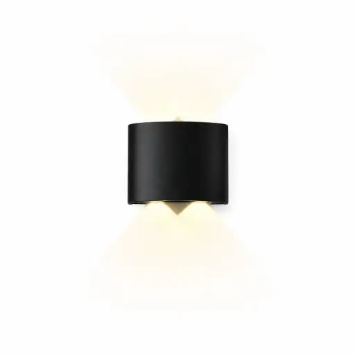 [APL-ILU-HY8012W] APLIQUE DE PARED CURVED 4W 4500K 85-265V IP65 NEGRO REF. HY8012W MARCA ILUMINAK