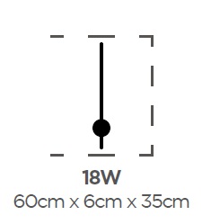 [APL-ILU-A1118WHWW] APLIQUE DE PARED STAIR LOFT 18W 3500K IP20 60 CM X 6 CM X 35 CM BLANCO REF.A1118WHWW MARCA ILUMINAK