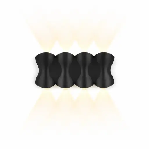 [APL-ILU-HY8384] APLIQUE DE PARED TESSELL 8W 4500K 85-265V IP65 NEGRO REF. HY8348BK MARCA ILUMINAK