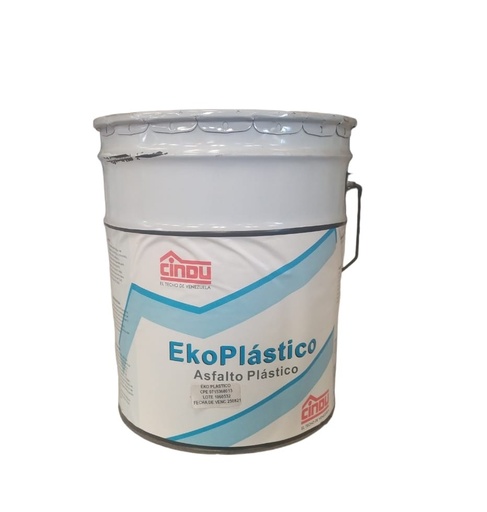 [ASF-CIN-PLA5G] ASFALTO PLASTICO CUÑETE 5 GL REF. EKOPLASTICO ( ENVASE METALICO )  MARCA CINDU