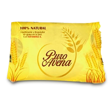 [BAR-PUR-80G] JABON DE TOCADOR / BARRA DERMOLIMPIADORA FRAGANCIA AVENA 80G ( UNIDAD)  ( CAJA 60 ) MARCA PURO AVENA