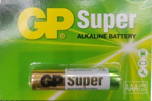 [BAT-GP-24A-P10] BATERIA / PILA SUPER ALCALINA AAA 1.5V MOD. GP 24A-P10 ( 01 UND ) COD-095443 MARCA GP
