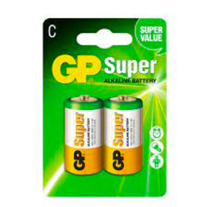 [BAT-GP-GP14A-2U2] BATERIA / PILA ALCALINA TIPO C MOD. GP 14A-2UE2 LR14 ( 02 UND ) REF. 4891199000010 MARCA GP