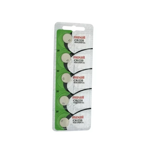 [BAT-MAX-CR-1220] BATERIA / PILA BOTON DE LITIO " CR-1220" 3V UNIDAD REF. CR-1220 MARCA MAXELL