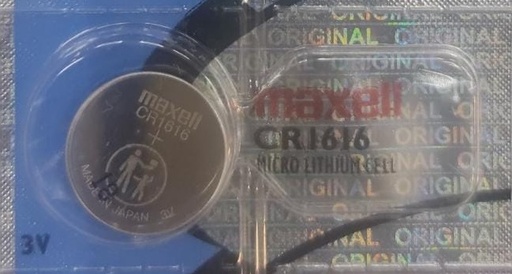[BAT-MAX-CR1616] BATERIA / PILA BOTON DE LITIO " CR1616 " UNIDAD 3V REF. CR1616 COD- 736445 MARCA MAXELL