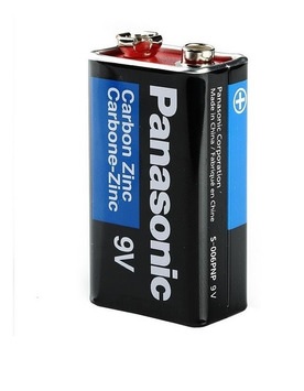[BAT-PAN-9V] BATERIA / PILA TIPO 9 V CARBON REF. 6F22-UP/BP1 UNIDAD MARCA PANASONIC