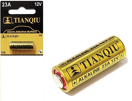 [BAT-TIA-23A.12V] BATERIA ALCALINA TIPO "23A" ALARMA BLISTER UNIDAD 12 V REF.23A/12V MARCA TIANQIU