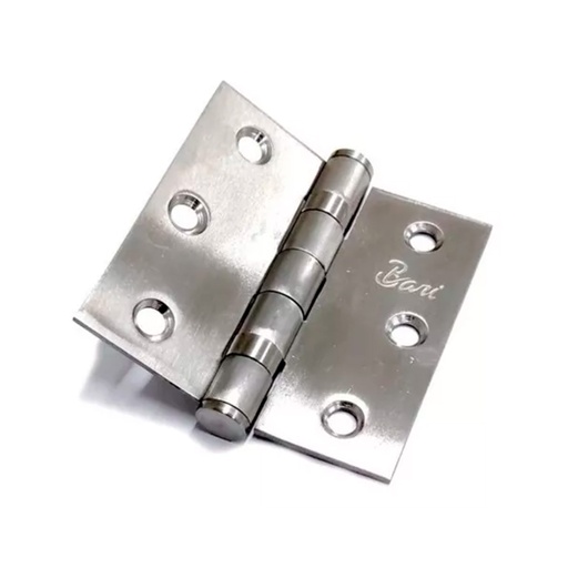[BIS-BAR-BIS.04.01] BISAGRA MUEBLE DE 3" X 3" X 2.5 MM ACERO INOX. C/ TORN. ( 2 UNDS) REF. BIS.04.01 MARCA BARI