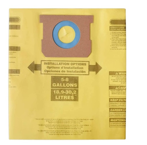 [BOL-TOM-90671] BOLSA DE FILTROS DE VACIO TIPO H / REPUESTO PARA ASPIRADORA UNIDAD REF. 90671 MARCA TOMKITY