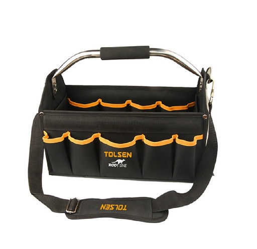 [BOL-TOL-80112] BOLSO DE HERRAMIENTA S/TAPA 17" TUBO DE ACERO 15 BOLSILLOS 42 X 21 X 29CM REF:20112 MARCA TOLSEN