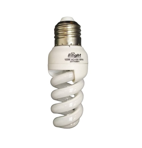 [BOM-BIL-ESP-FS-WH-15W] BOMBILLO AHORRADOR ESPIRAL PEQUEÑO 15W E27 6500K REF. FS-WH-15W / 103514 MARCA BILIGHT