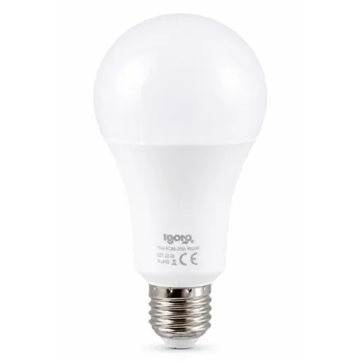 [BOM-IGO-IG-BL15W] BOMBILLO LED TIPO BULBO 15 W E27 6500 K 1372 LM REF. IG-BL15W MARCA IGOTO