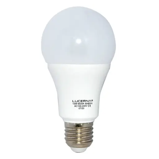 [BOM-LUC-A60-15W-BF] BOMBILLO LED TIPO BULBO 15W E27 6500K A65 ( LUZ FRIA ) MULTV 100 - 240 V COD. 726782 MARCA LUCERNA