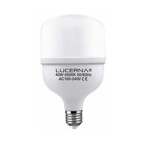 [BOM-LUC-40WE27] BOMBILLO LED TIPO BULBO CUADRADO DE 40 W E27 6500 K 3500 LM AC 100 - 240 V COD.726867 MARCA LUCERNA