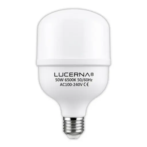 [BOM-LUC-50WE27] BOMBILLO LED TIPO BULBO CUADRADO DE 50 W E27 6500 K 4500 LM AC 100 - 240 V COD.726874 MARCA LUCERNA