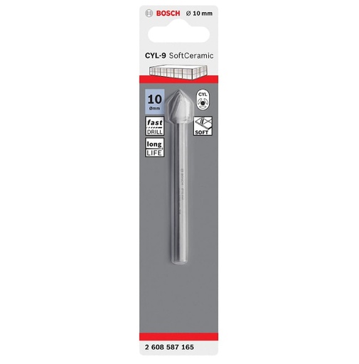[BRO-BOS-2608587165] BROCA PARA CERAMICA 10MM X 90MM (3/8" X 3 9/16") CYL-9 REF. 2608900593 / 871679 / 232458 MARCA BOSCH