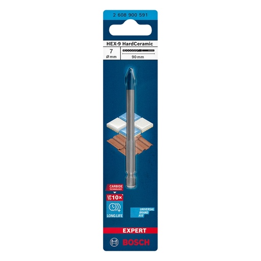 [BRO-BOS-2608900591] BROCA PARA CERAMICA 7MM X 90MM HEX-9 REF. 2608900591 / 871640 / 232434 MARCA BOSCH