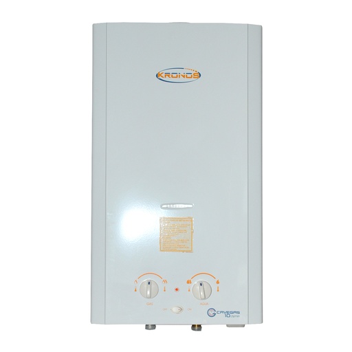 [CAL-KRO-KIFN10] CALENTADOR A GAS KRONOS 10 LTS / MIN ENCENDIDO ELECT. 110 V 10 -20KVA (GAS LICUAD) REF.KIFN10 KRONOS