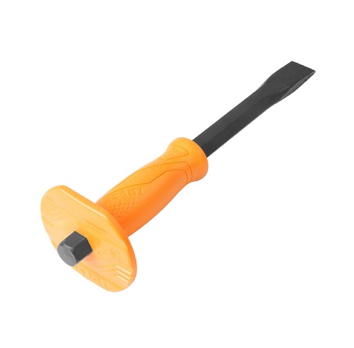 [CIN-TOL-25088] CINCEL PUNTA PLANA 24 X 18 X 200 MM MANGO MANGO DE GOMA REF. 25088 MARCA TOLSEN