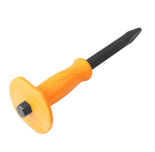 [CIN-TOL-25084] CINCEL PUNTA TRIANGULAR 4 X 18 X 30 MM MANGO MANGO DE GOMA REF. 25088 MARCA TOLSEN